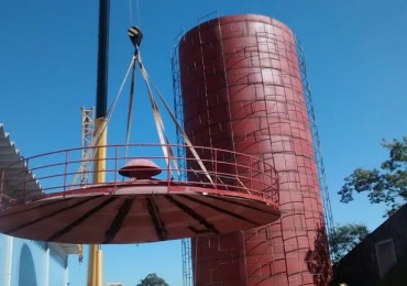 RESERVATÓRIO METÁLICO APOIADO DE ALTA CAPACIDADE (MONTADO IN LOCO)